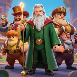 dumbledor, clash royal style characters, unreal engine 5, octane render, detailed, brawl stars, cinematografic, cinema 4 d, artstation trending