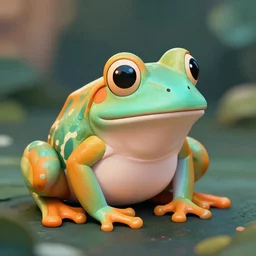 photo orange and teal! frog