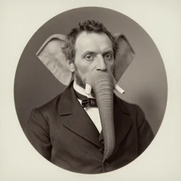 the elephant man, Daguerreotype, classical portrait, 1849