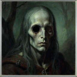 lich vecna (d&d) with an empty eye-socket, fantasy, horror, painted by raymond swanland
