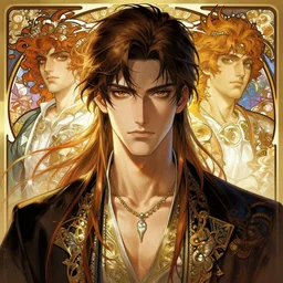 beautiful man, close portrait, anime!!, fantasy, ultra detailed, symmetry, intricate, dynamic lighting, hyperrealism, digital art, digital painting, artstation, wlop, sharp focus, illustration, art by artgerm and greg rutkowski and alphonse mucha, 8 k