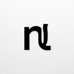 modern minimalist logotype acronym for n and l