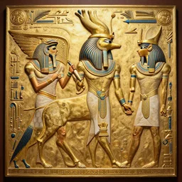heron, bennu, egyptian art, ghibli style, high quality, very detailed, intricate, wow, amazing, trending in artstation, syntetic style