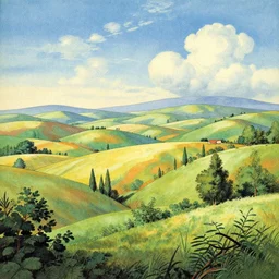 beautiful landscape by herge