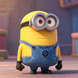 the rock in minions, cartoon, detailed, cinematography