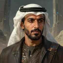 render of a twitter portrait of emad mostaque scifi artwork epic detailed and intricate digital painting trending on artstation by wlop octane render