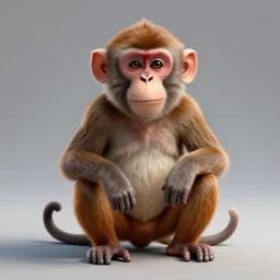 3 d render of monke