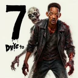 young will smith as a bloody zombie, 7 days to die zombie, fine art, award winning, intricate, elegant, sharp focus, cinematic lighting, highly detailed, digital painting, 8 k concept art, art by guweiz and z. w. gu, masterpiece, trending on artstation, 8 k