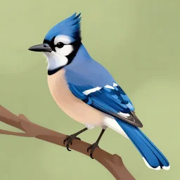 blue jay illustration vector art