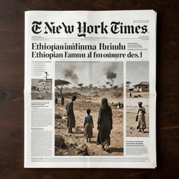 1 9 8 4 ethiopian famine and drought, dark, moody, in the cover of new york times, 8 k