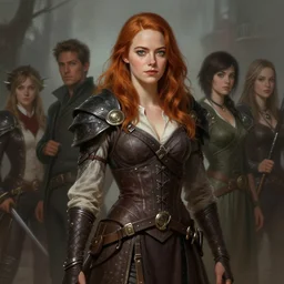 emma stone as a rogue, highly detailed, d & d, fantasy, highly detailed, digital painting, trending on artstation, concept art, sharp focus, illustration, art by artgerm and greg rutkowski and fuji choko and viktoria gavrilenko and hoang lap