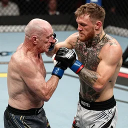 Conor McGregor slapping a frail elderly man