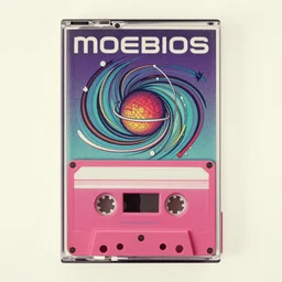 vaporwave casette, moebius, ufotable studio art style, faded effect, studio art,