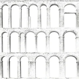 multilayer, balch and white, a seamless pattern of aqueducts