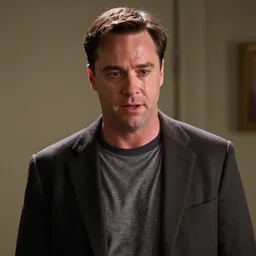 dwight schrute as the american psycho, sweating profusely, cinematic still