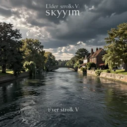 river stour in canterbury, screenshot from'elder scrolls v : skyrim'
