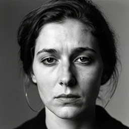 photographic portrait of a sad woman face, by max ernst and alfred pellan