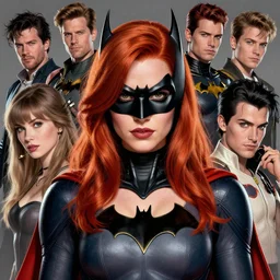 a portrait of Lili Reinhart Batgirl comics, red hair, art by lois van baarle and loish and ross tran and rossdraws and sam yang and samdoesarts and artgerm, Joshua Middleton, digital art, highly detailed, intricate, sharp focus, Trending on Artstation HQ, deviantart, unreal engine 5, 4K UHD image