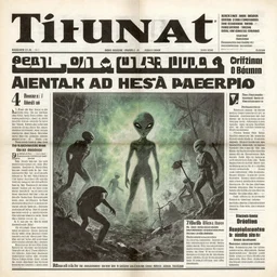 1 9 7 0 s newspaper front page, alien invasion
