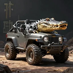 alligator mech jeep concept borderland that looks like it is from Borderlands and by Feng Zhu and Loish and Laurie Greasley, Victo Ngai, Andreas Rocha, John Harris