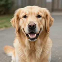 Golden Retriever dog that is a Rapper whose rap name is lil teeth