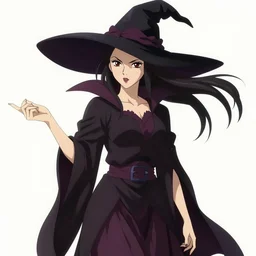 female human vampire witch in the style of greg rutkowski, makoto shinkai, trending on artstation, character design, concept art, pretty face, highly detailed, long black hair, portrait, digital art
