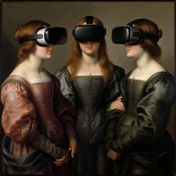 renaissance painting of women with vr headsets, n-7
