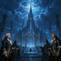 the fall of the elven empire, blue light, blue tones. by henriette ronner - knip, by william henry hunt, by rembrandt, by joseph mallord william turner, by konstantin razumov, concept art,