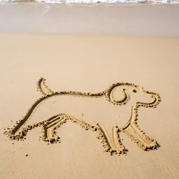 dog made out of sand dog made out of sand dog made out of sand on beach dog made out of sand