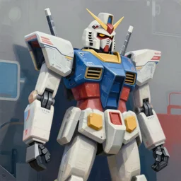Gundam profile picture by Sachin Teng, asymmetrical, Organic Painting , Matte Painting,  geometric shapes, hard edges, graffiti, street art:2 by Sachin Teng:4