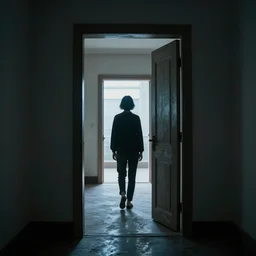 looking through a doorway to another dimension