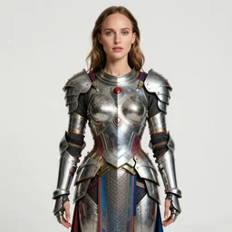 individual studio portrait of natalie portman, tracey emin, tracey emin, colorful female holy mecha paladin absurdly beautiful, elegant, young sensual graceful woman, ultrafine hyperrealistic detailed face illustration by kim jung gi, irakli nadar, intricate linework, sharp focus, bright colors, matte, octopath traveler, final fantasy, unreal engine highly rendered, global illumination, radiant light, intricate environment