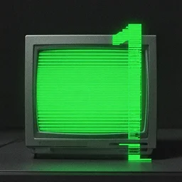 1 : 1 album artwork, vhs overlay, low resolution, classic science fiction, old green text computer minimal post modern design