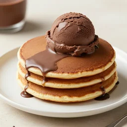 a magnum ice cream pancake with chocolate