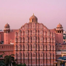 old indian city with a breathtaking view of a magnificent maharajah palace at pink dawn, intricate, elegant, volumetric lighting, digital painting, highly detailed, artstation, sharp focus, illustration, concept art, ruan jia, steve mccurry