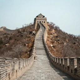 a destroyed and deserted great wall of china