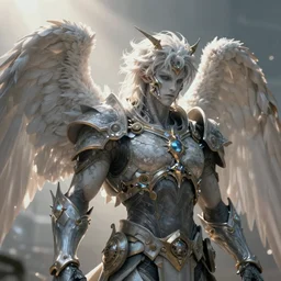 archangel micheal by tsuyoshi nagano, illustration, cinematic lighting, hyperdetailed, 8 k, face enhance, frostbite 3 engine, cryengine, dof, trending on artstation, digital art, crepuscular ray
