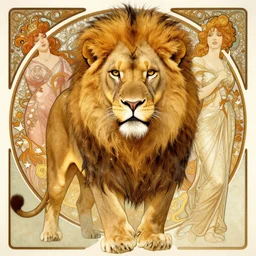 highly detailed portrait of a majestic lioness queen in the form of a beautiful woman. d & d, art by anton pieck and augustus edwin mulready and alphonse mucha. trending on artstation, intricate details, energetic composition, golden ratio, concept art, illustration, elegant art