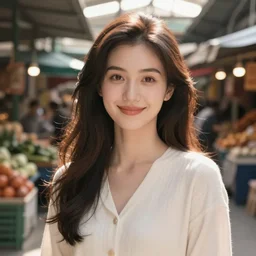 photo portrait of a market district.