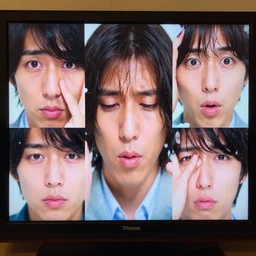 still of the weirdest japanese tv commercial, detailed faces, high detail
