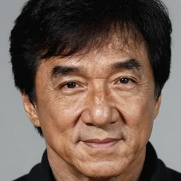close-up portrait of Jackie Chan