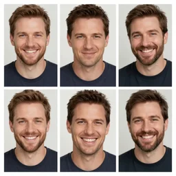 only one of four men are happy. photo collage meme