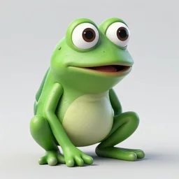 realistic pepe the frog, 8 k, blender render, ultra realistic
