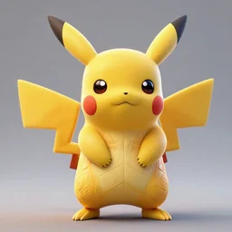 high intricate detailed 3 d cg of a cute fierce pikachu with intricate muscles by maria panfilova, on artstation