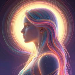 side profile portrait, imogen poots paladin, gloomhaven, d & d, soft, smooth, luminescent, art nouveau, concept art, backlit glow, ripples, swirly vibrant color lines, holy, gaudy colors, aesthetic octane render, 8 k, by ilya kuvshinov, artgerm, greg rutknowski, alex ross