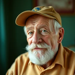 portrait photo still of real life grandpa simpson, 8 k, 8 5 mm f 1. 8