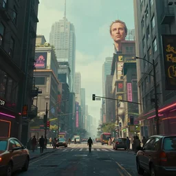 street cyberpunk city, hyperrealism, no blur, 4k resolution, ultra detailed, style of John Berkey, Norman Rockwell, Hans Thoma, Ivan Shishkin, Tyler Edlin, Thomas Kinkad
