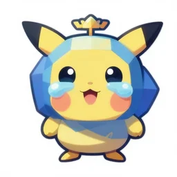 cute miss mascot hexagel hexagel cryogonal pokemon sticker art, cronobreaker, beeple game icon
