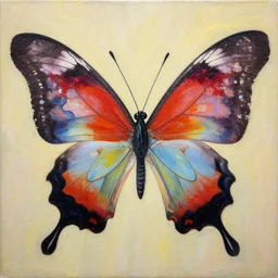 a beautiful painting rose butterfly, by zhangda qian and kusama yayoi painting