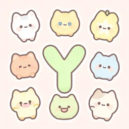 cute random y 2 k things stickers, pastel colours, illustration style, 8 k